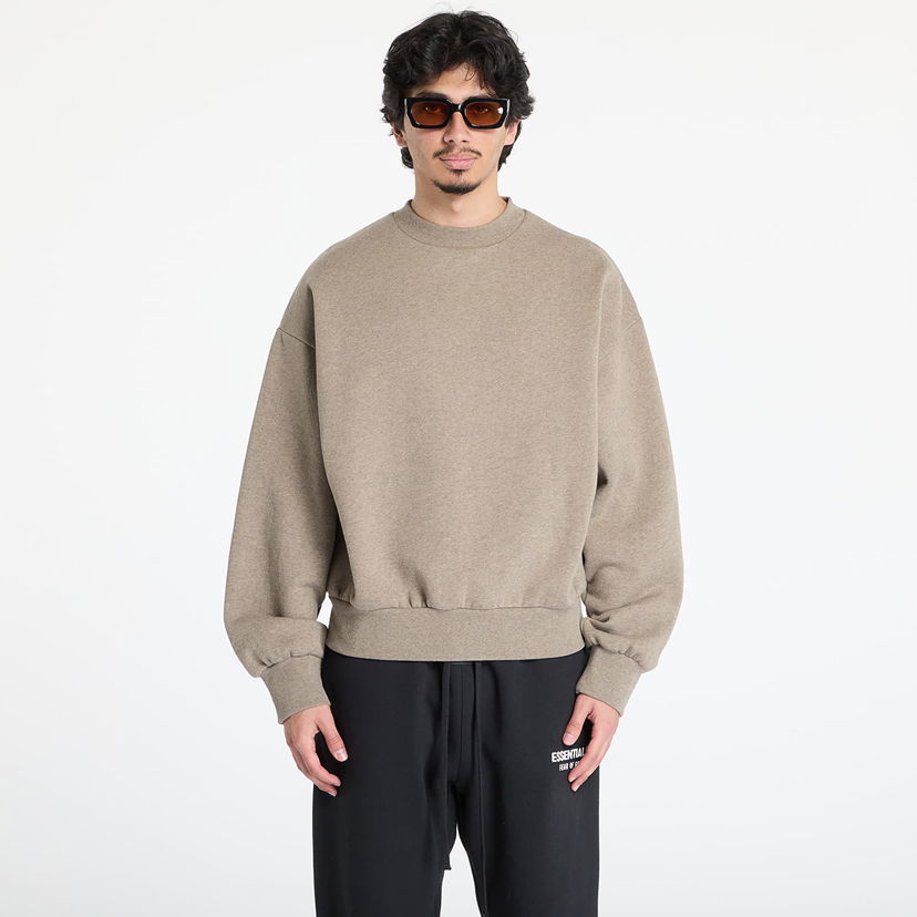 Sweater Fear of God Fear of God Essentials Classic Fit Fleece Crewneck XXS Beige | 192AS252041F-985