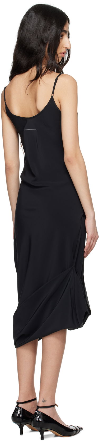 Klä Maison Margiela MM6 Maison Margiela Silk Maxi Slip Dress Svart | S62DG0047 M35441, 2