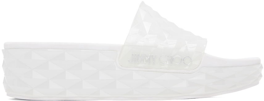 Tillbehör Jimmy Choo Jimmy Choo Diamond Slides Vit | DIAMOND SLIDE RUB, 0