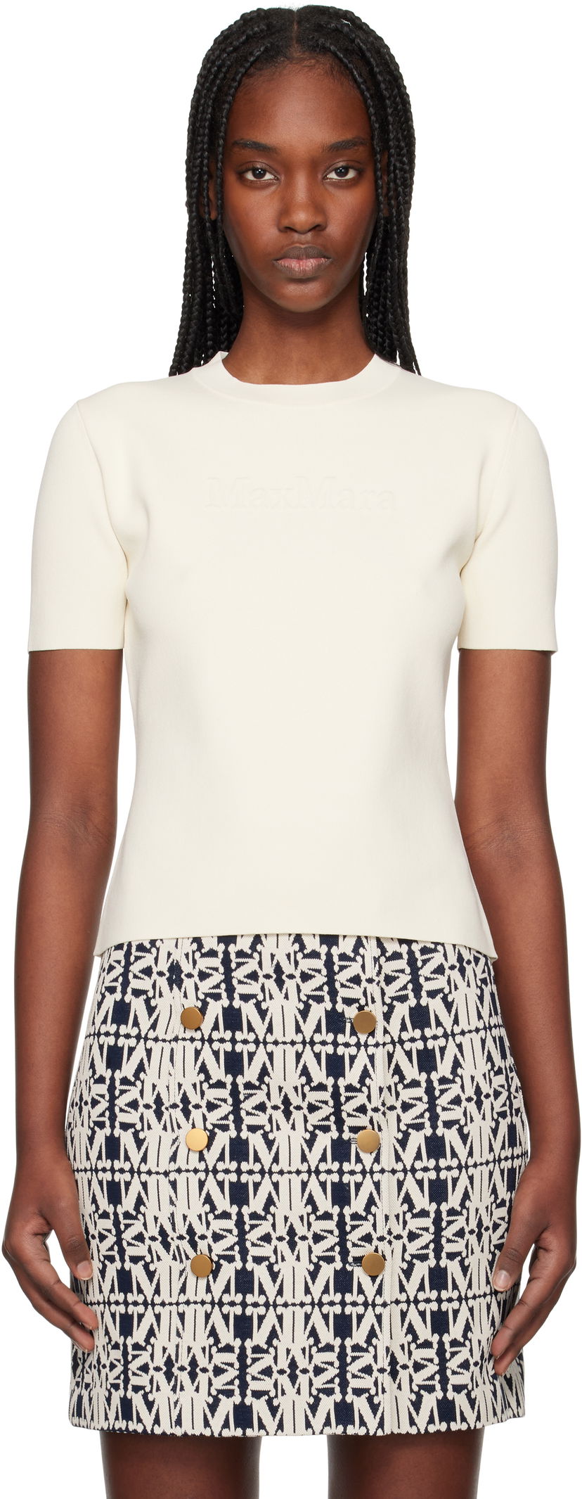 Sweater Max Mara Max Mara Segale Knit Sweater Vit | 2511361078600