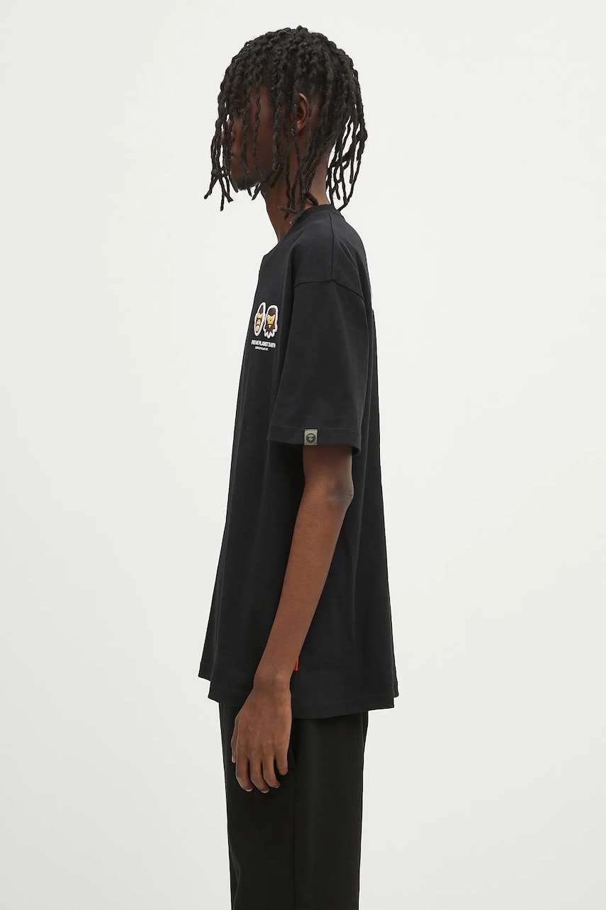T-shirt AAPE by A Bathing Ape AAPE By A Bathing Ape Basic Aaper Graphic T-Shirt Svart | AAPTEM1675XXO, 1