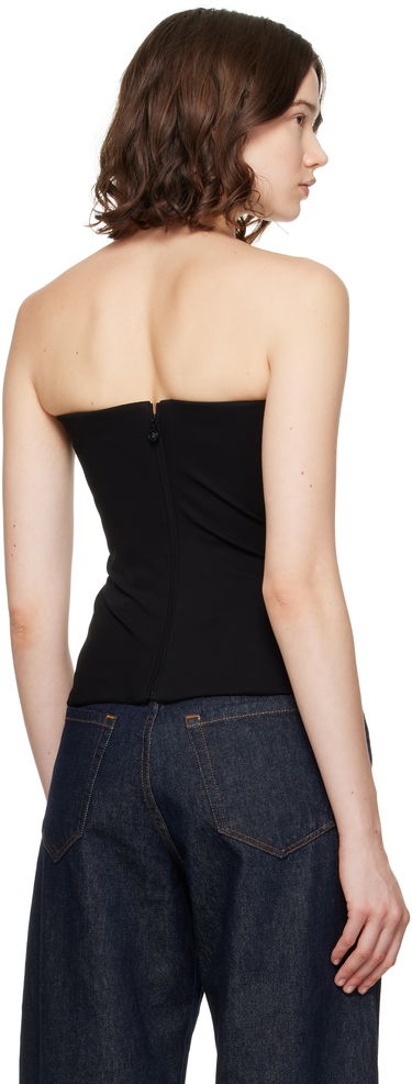 Linne Versace Versace Strapless Twisted Top Svart | 1020826_1A14475, 2