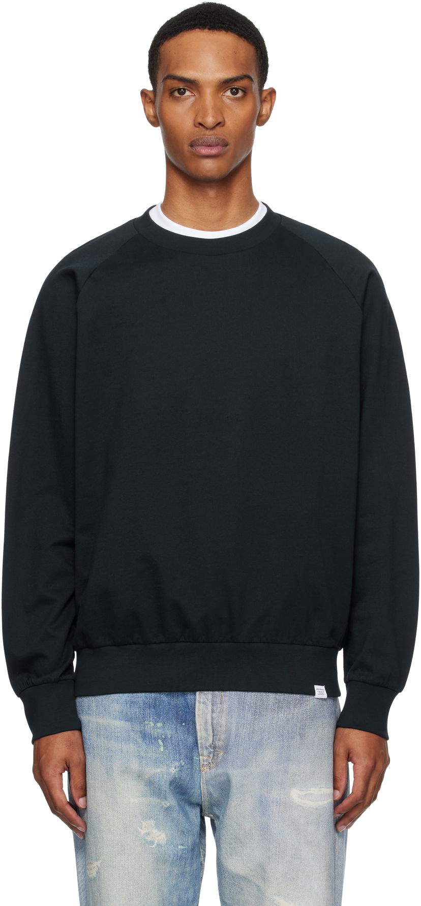 Sweatshirt NORSE PROJECTS Norse Projects Marten Relaxed Raglan Sweatshirt Svart | N20-1365