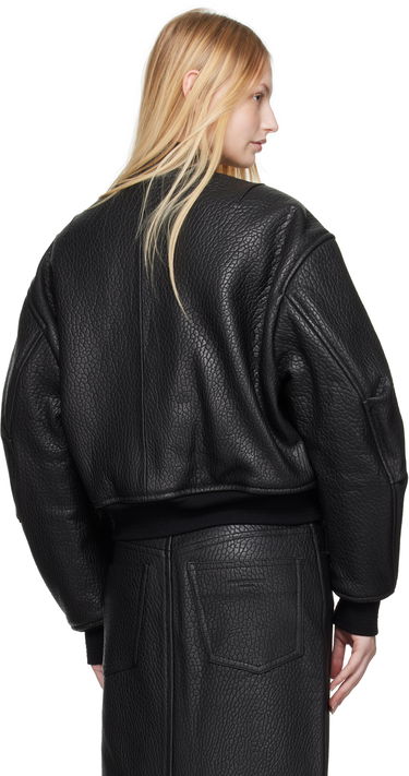 Bomberjacka Alexander Wang Alexander Wang Cropped Leather Bomber Jacket Svart | 1WC1252627, 2