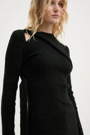 Sweater HELIOT EMIL Cutout Detail Wool Blend Sweater Svart | AW24.W.07.065.BLK01, 3