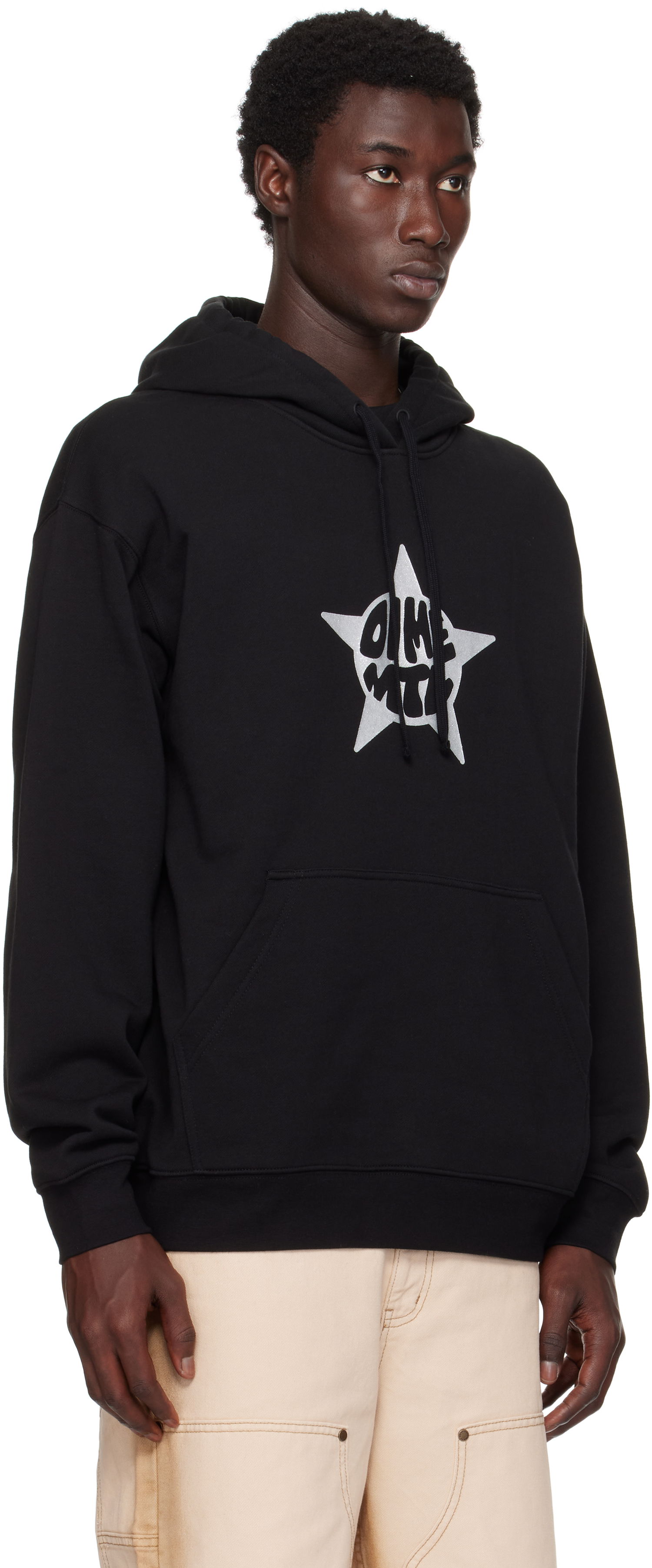 Sweatshirt Dime Dime Star Hoodie Svart | DIMESU2546BLK, 1
