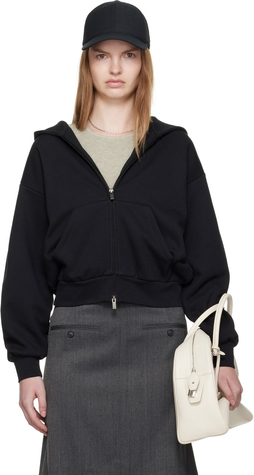 Sweatshirt Fear of God Fear of God ESSENTIALS Classic Fit Zip-Up Hoodie Svart | 192SP255090FW