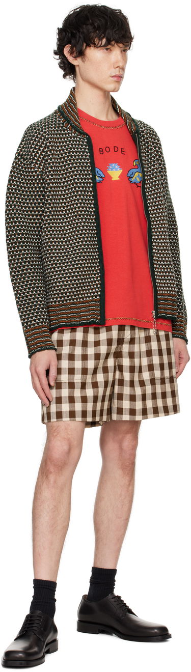 Sweater Bode Bode Schenectady Zip-Up Knit Sweater Grön | MRF24KT018, 3