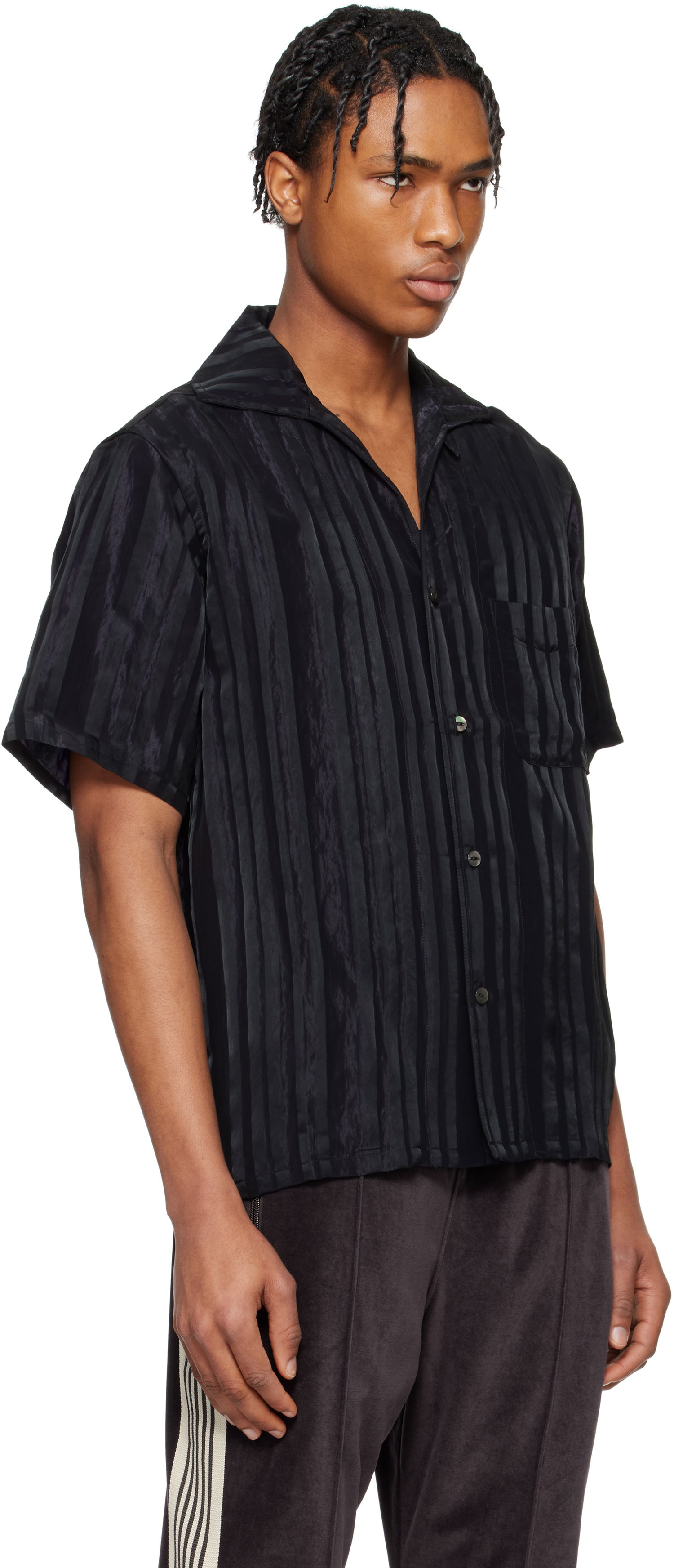 Skjorta Needles NEEDLES Italian Collar Shirt Svart | QV126, 1