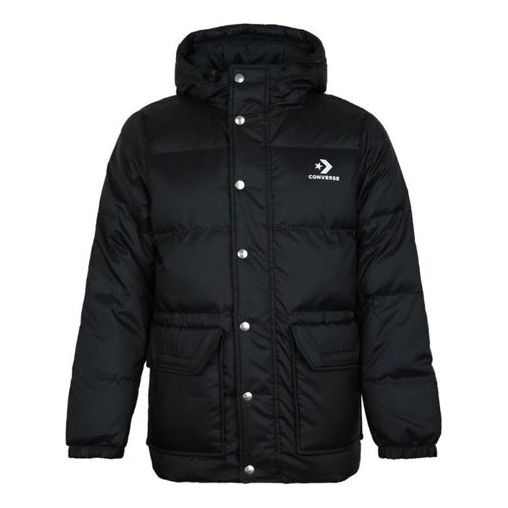Pufferjacka Converse Converse Down Fill Puffer Jacket Svart | 10006880-A01