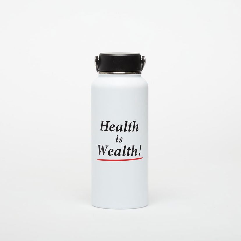 Dricksflaska Sporty & Rich Sporty & Rich Health is Wealth Water Bottle Vit | AC039602006WH01