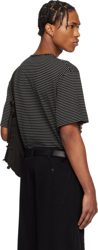 T-shirt LEMAIRE LEMAIRE Striped Short Sleeve T-Shirt Svart | TO1385 LJ1033, 2