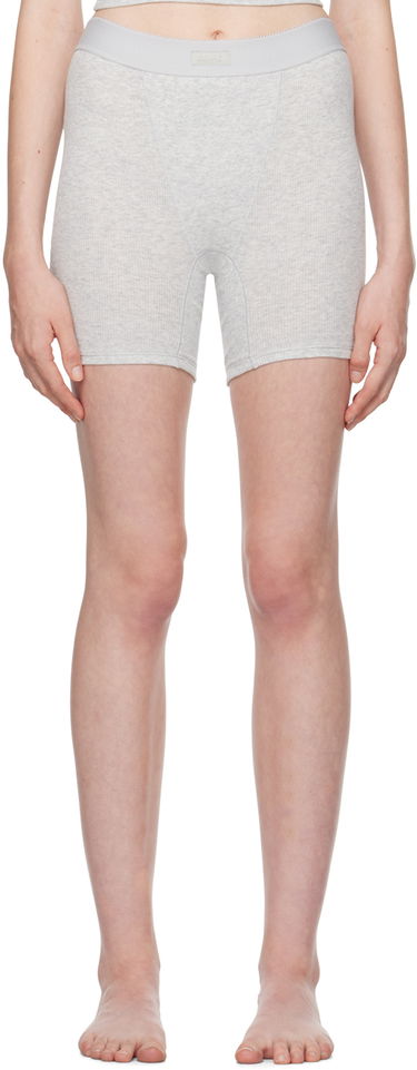 Shorts SKIMS Rib Boxer Boy Shorts Grå | BX-BOX-6248W, 0