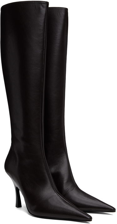 Kläder Stella McCartney Stella McCartney Elsa Knee-High Heeled Boots Svart | 810457AP0250, 3