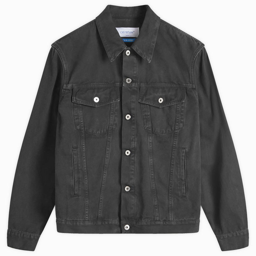 Jacka Off-White Black Canvas Jacket Svart | OMEV002C99FAB0011001