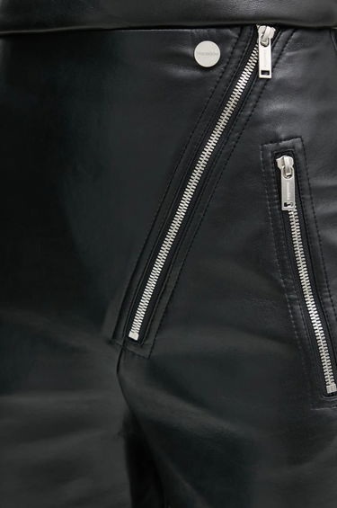 Byxor Nanushka Leather Pants With Asymmetrical Zipper Svart | NW24FWPA45300, 3