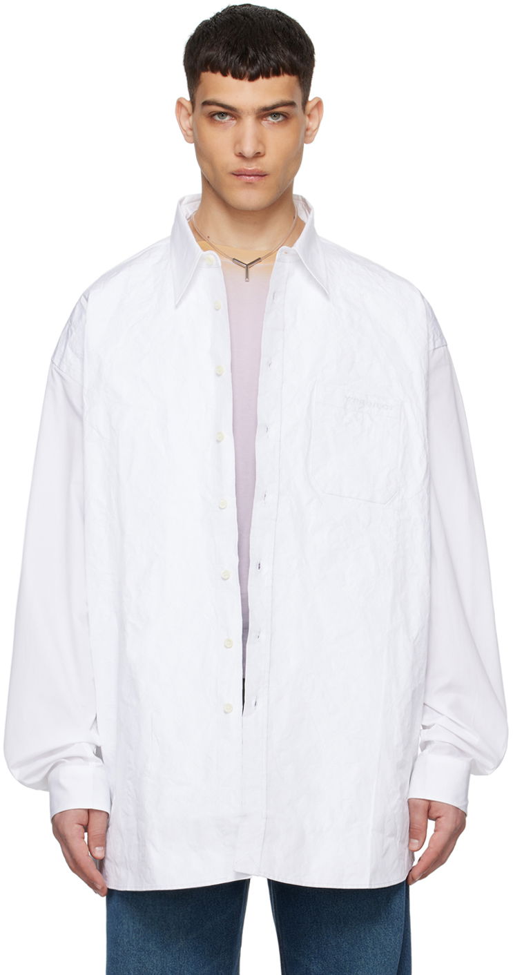 Skjorta Y/PROJECT Scrunched Shirt Vit | 201SI008