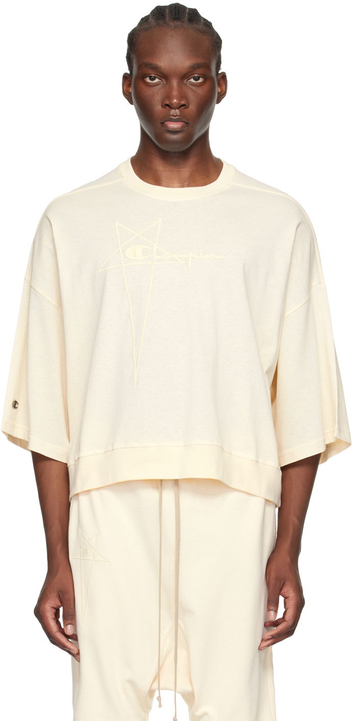 T-shirt Rick Owens Edition Tommy T-Shirt Beige | CM01D9404 CHJER