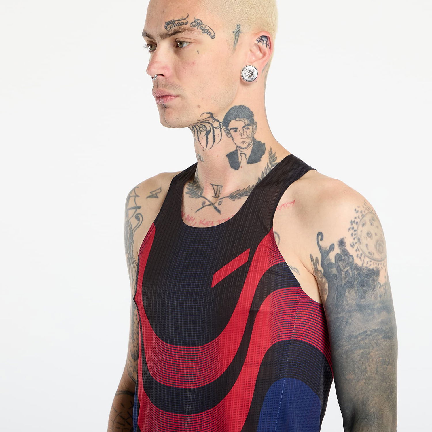 Linne Soar Running Ribbed Race Vest with Curved Pattern Flerfärgad | AW25-SV7M-BLK/RE, 1