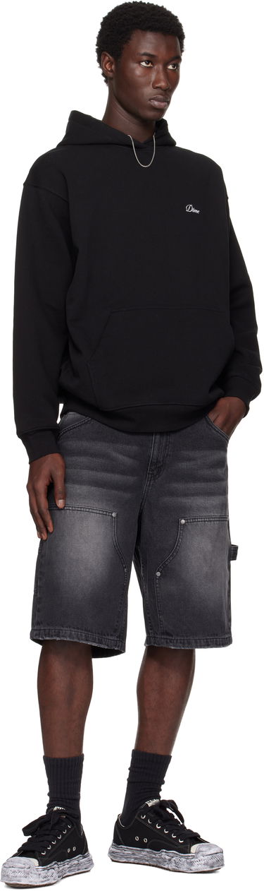 Sweatshirt Dime Cursive Small Logo Hoodie Svart | DIMESU2537BLK, 3