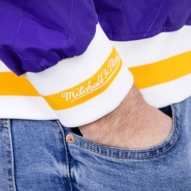 Jacka Mitchell & Ness 75th Anniversary Warm Up Jacket Los Angeles Lakers Purpur | OJBF1201-LALYYPPPDKPR, 6