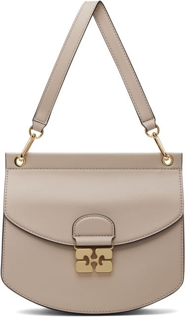 Handväska GANNI GANNI Small Apo-G Shoulder Bag Beige | A6460, 0