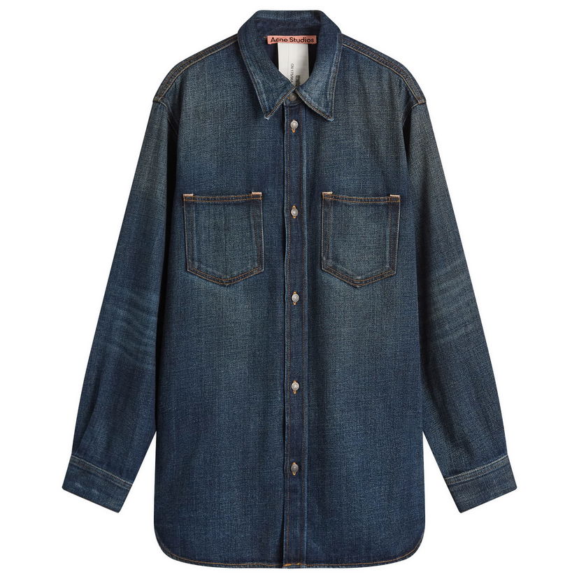 Skjorta Acne Studios Karto Yoyogi Wash Denim Shirt, Size X-Small Blå | CB0112-838