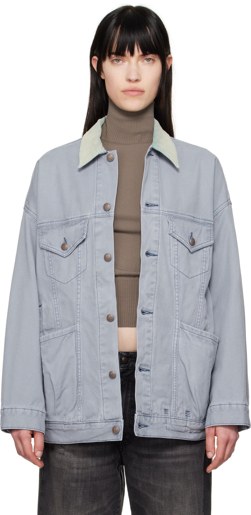 Jacka R13 R13 Lacey Trucker Denim Jacket Blå | R13WD210-D279A