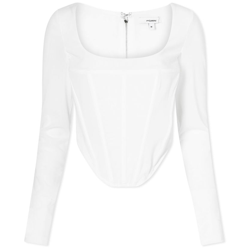 Crop top Miaou Maud Corset Top Vit | 7065PM3WH