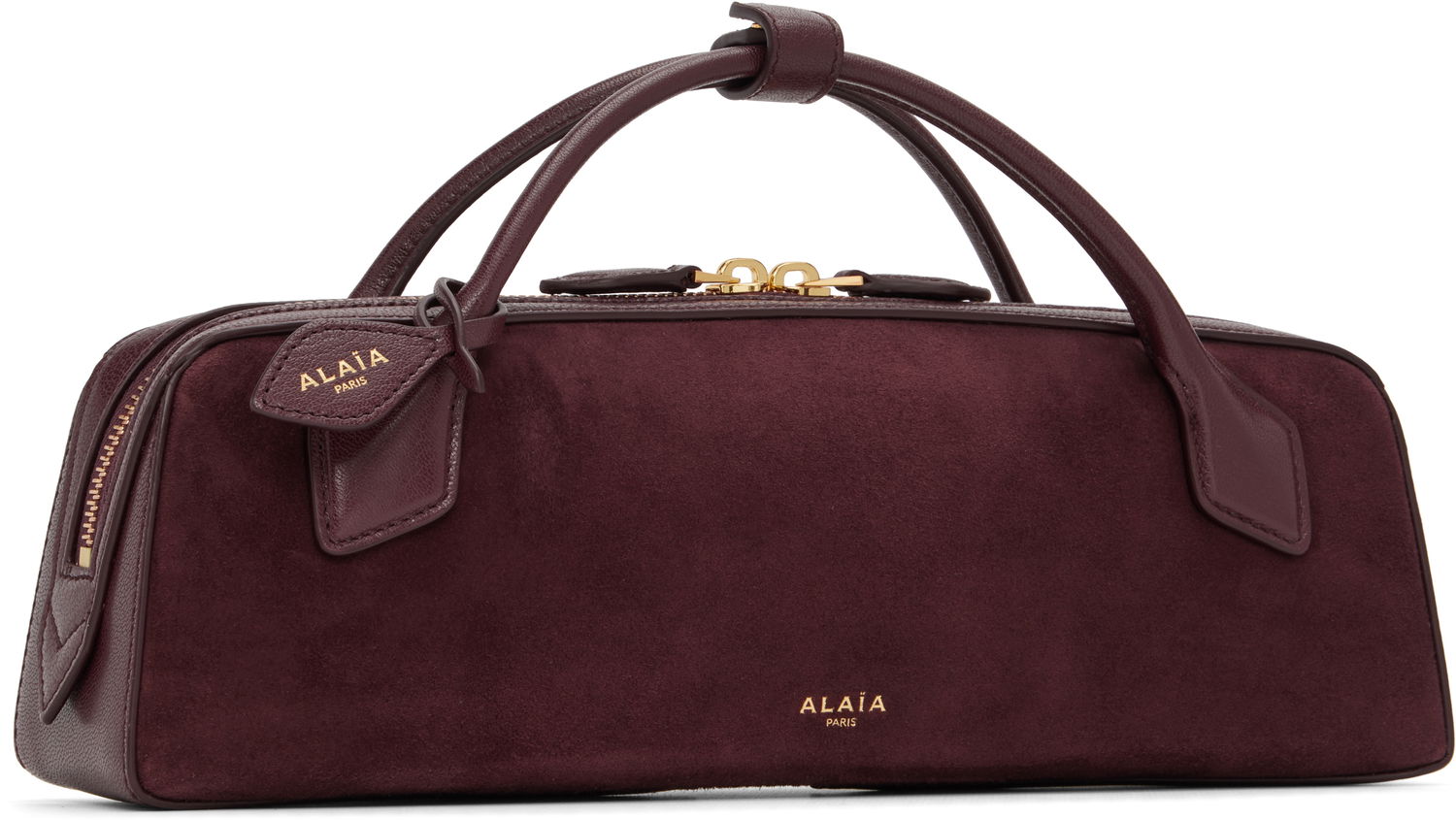 Handväska Alaïa ALAÏA 'Le Teckel' Suede Clutch Bag Bourgogne | AA1S06026CA577, 1