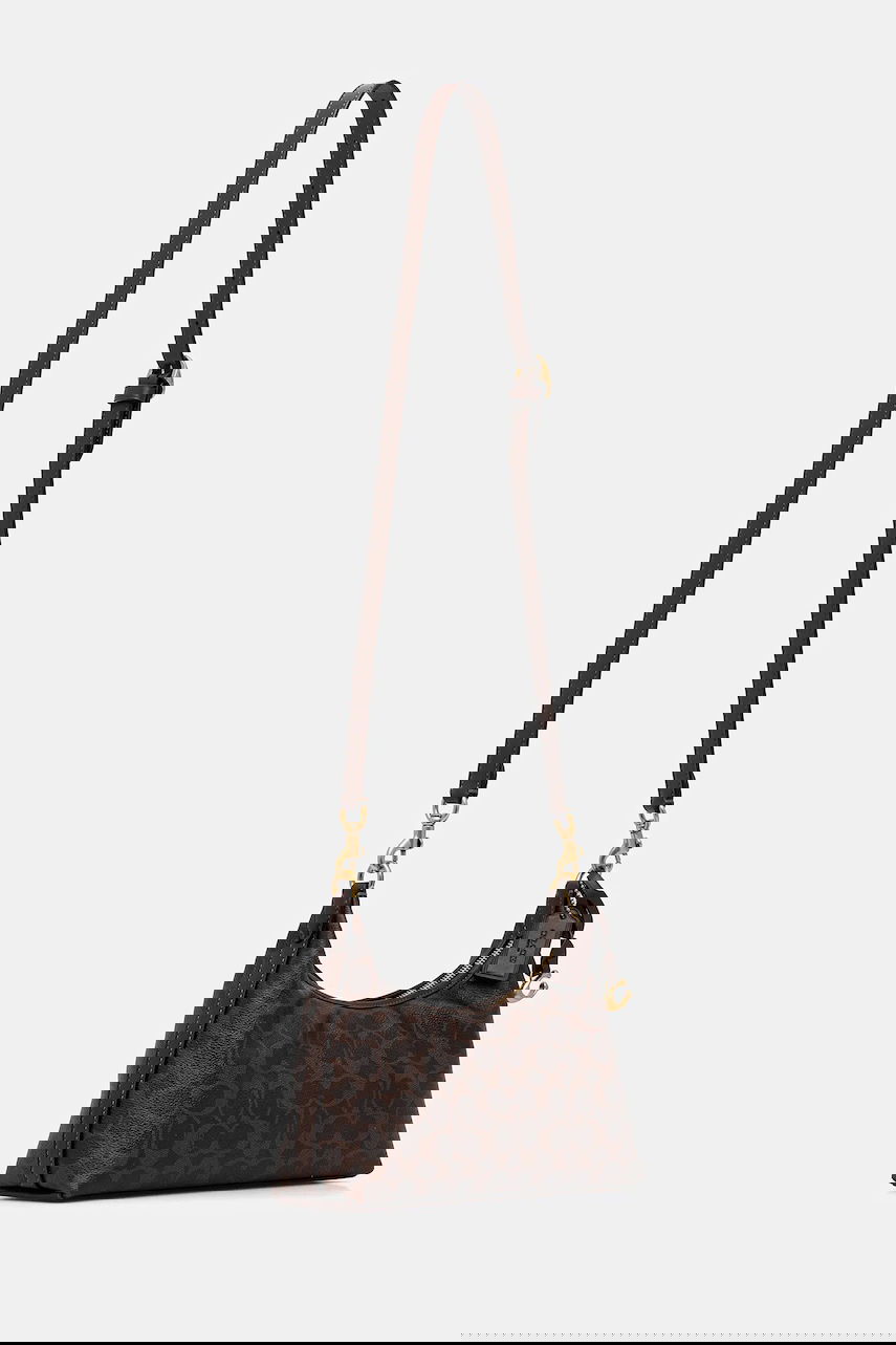 Axelväska Coach Juliet Monogram Crescent Shoulder Bag Brun | CAM26, 1