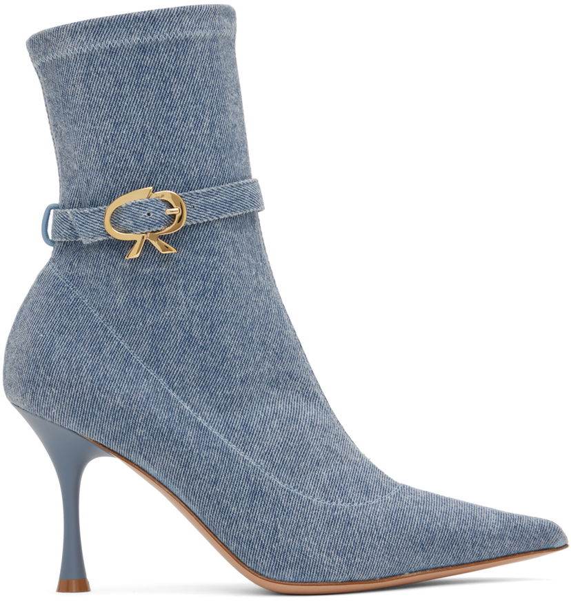 Rockar Gianvito Rossi Gianvito Rossi Ascent Denim Ankle Boots Blå | G73159.85LAC.DST