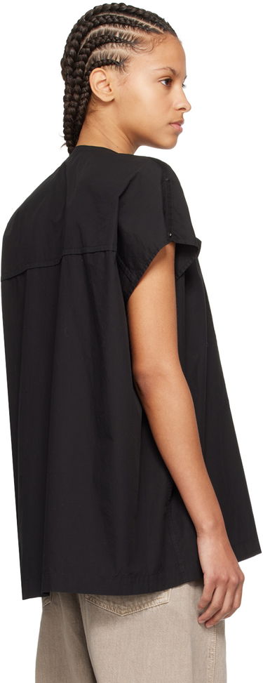 Linne LEMAIRE Cap Sleeve Blouse Svart | TO1185 LF1218, 2