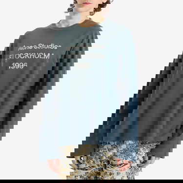 T-shirt Acne Studios 1996 Edden Long Sleeve T-Shirt, Size Large Blå | CL0197-BPA, 2