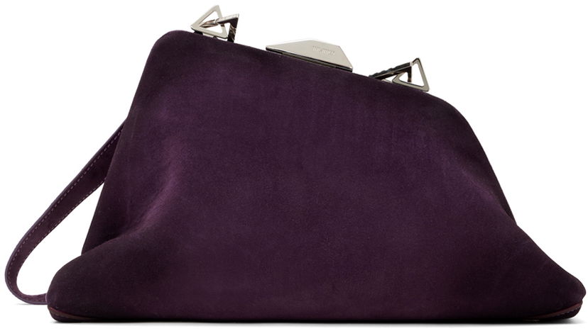 Handväska The Attico The Attico Day Off Suede Shoulder Bag Purpur | 247WAH49 L108