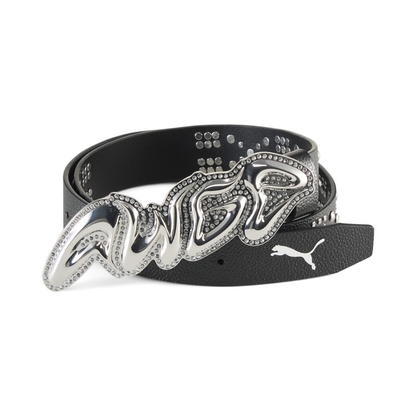 Bälten Puma A$AP ROCKY x PUMA AWGE Studded Rhinestone Buckle Belt Svart | 055008_01