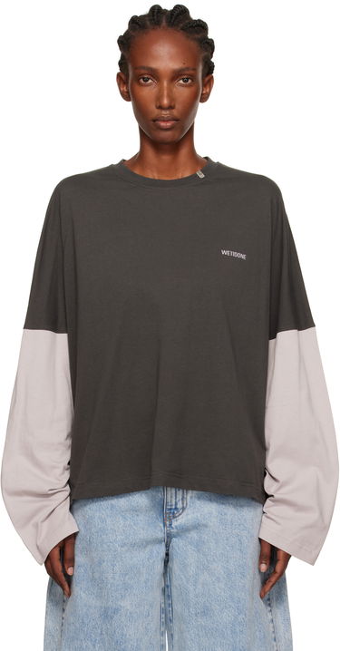T-shirt We11done Coding Long-Sleeved Layered T-shirt Flerfärgad | WD-TT2-25-736-U-GY, 0