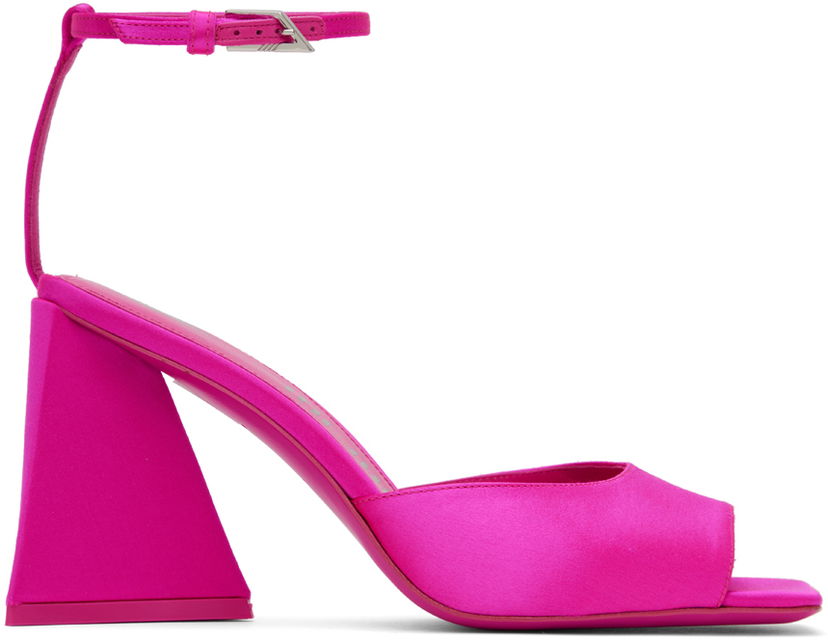 Strumpor The Attico Attico Piper Satin Heeled Sandals Rosa | 236WS599 V007