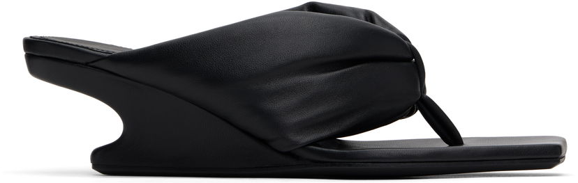 Skovård Rick Owens Rick Owens Hollywood Thong Cantilever 45 Heeled Sandals Svart | RP01E7858 LBY