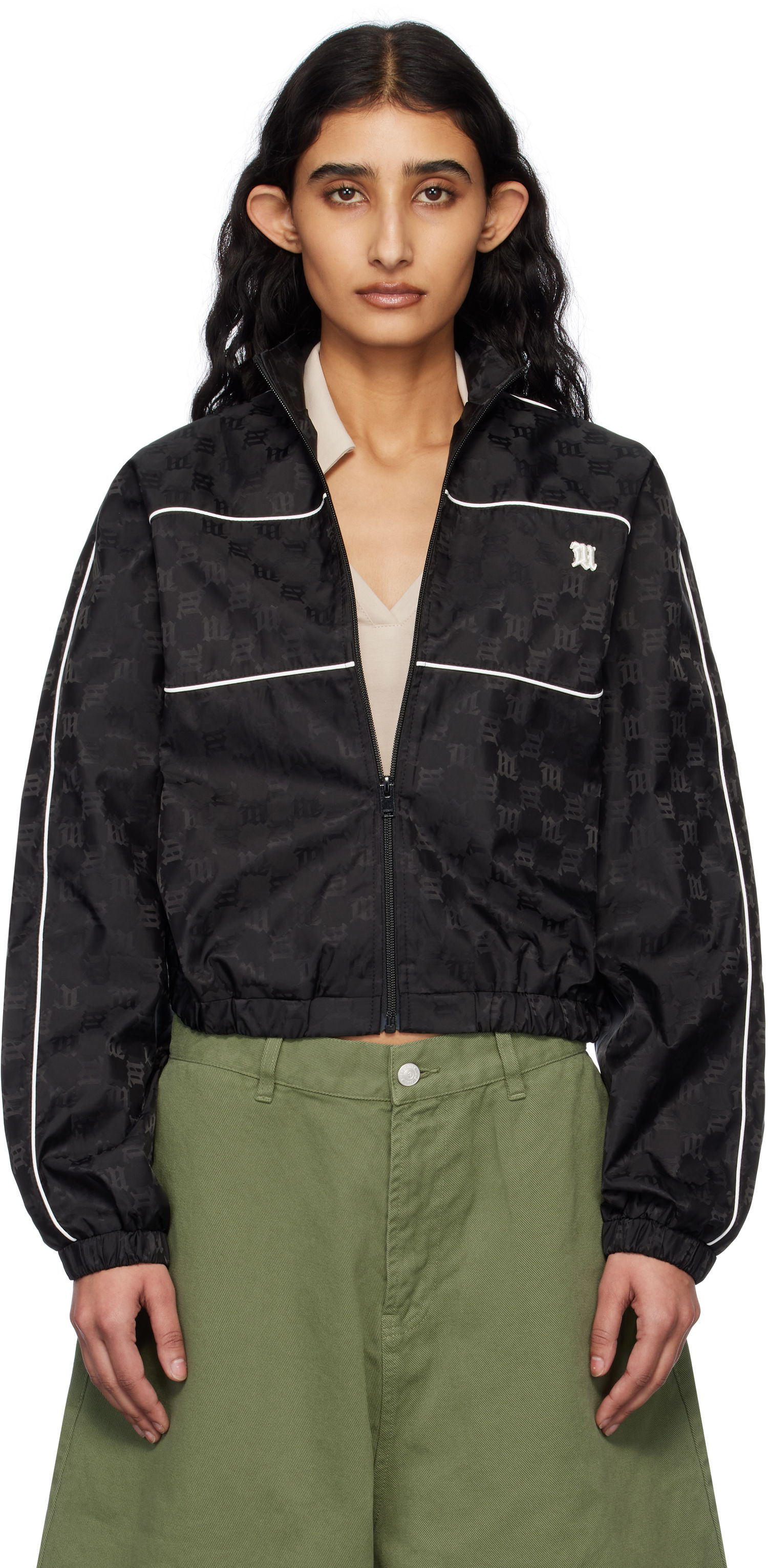 Vindjacka MISBHV MISBHV Monogram Nylon Windbreaker Jacket Svart | 250W402, 0