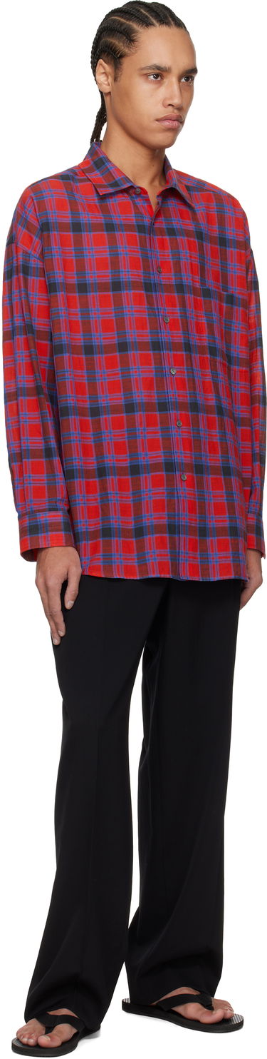 Skjorta The Row The Row Lancaster Plaid Shirt Röd | 882-W3796, 3