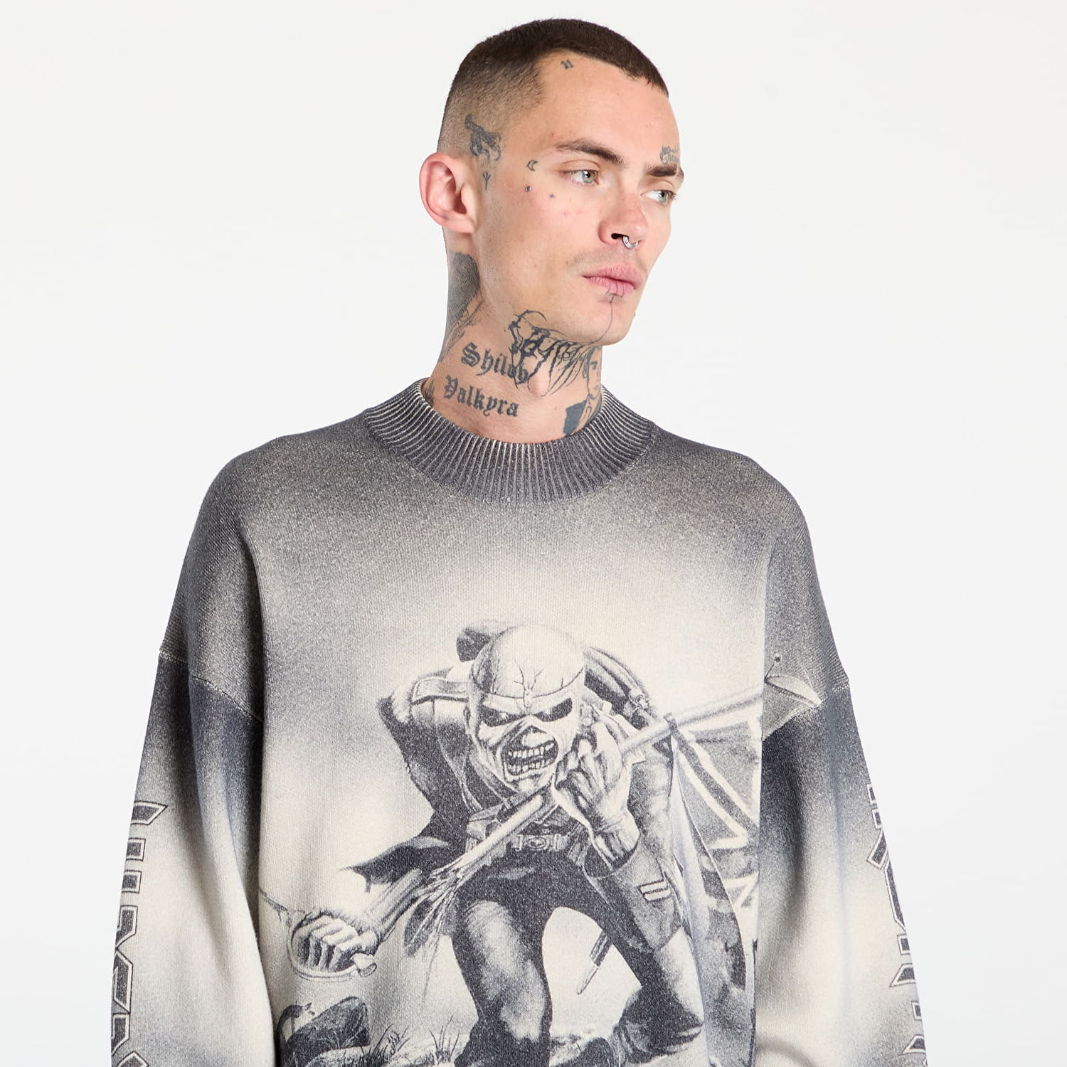 Sweater Represent Clo REPRESENT x Iron Maiden Trooper Knit Sweater Grå | MLM100574-46, 1
