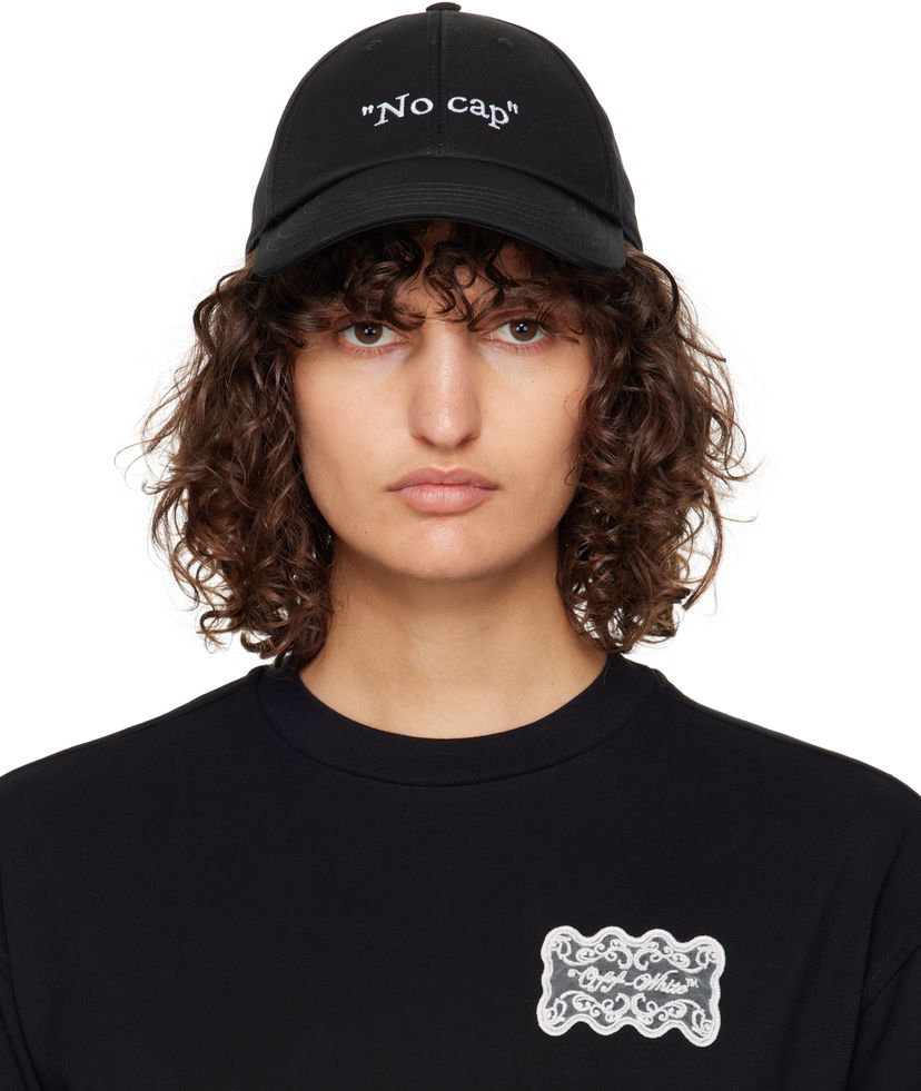 Keps Off-White 'No Cap' Baseball Cap Svart | OWLB045F24FAB00B1001