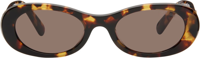 Solglasögon Miu Miu Miu Miu Glimpse Round Sunglasses Brun | 0MU 06ZS 8056597989077