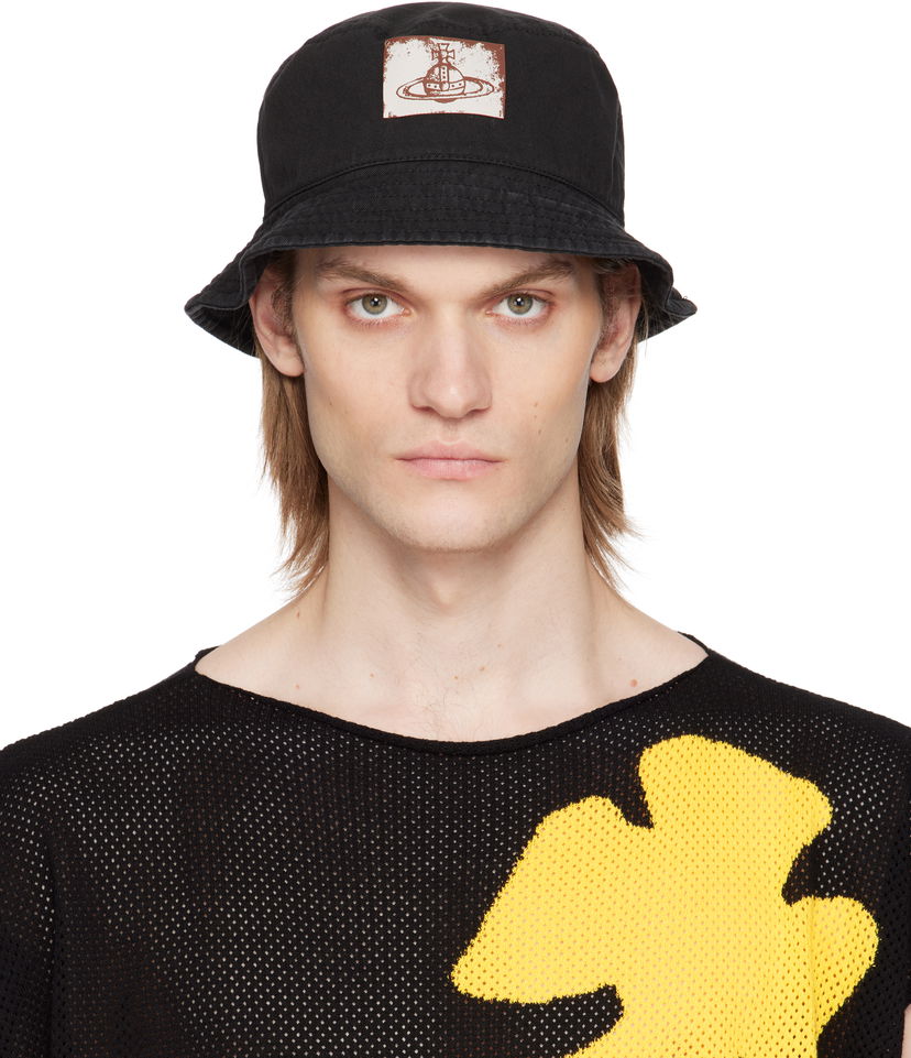 Keps Vivienne Westwood Vivienne Westwood Cotton Twill Bucket Hat Svart | 81020009-W016E-