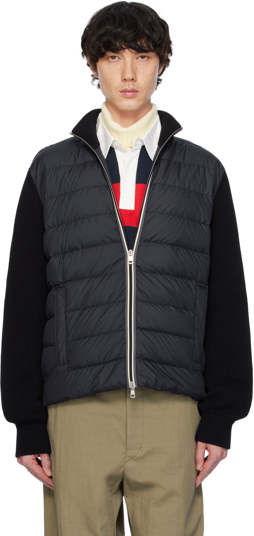 Pufferjacka Moncler Moncler Padded Zip-Up Down Jacket Svart | K10919B00006M1367
