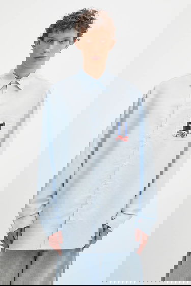 Skjorta JW Anderson JW Anderson Window Embroidery Relaxed Fit Shirt Blå | SH0352.PG1698.804, 0