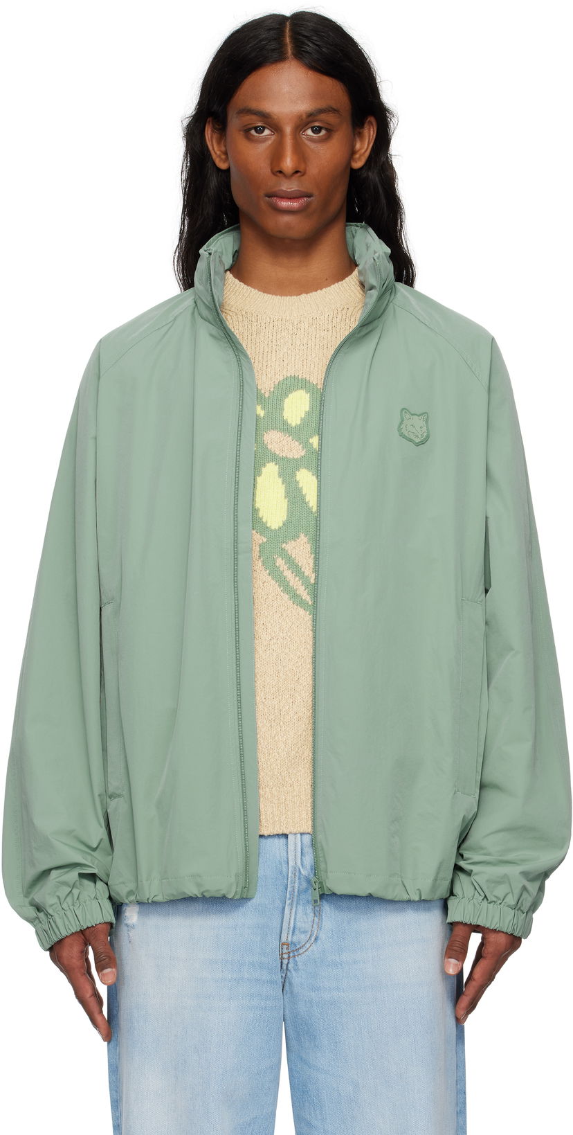 Vindjacka MAISON KITSUNÉ Maison Kitsuné Windbreaker Jacket Grön | OM02201WQ4045