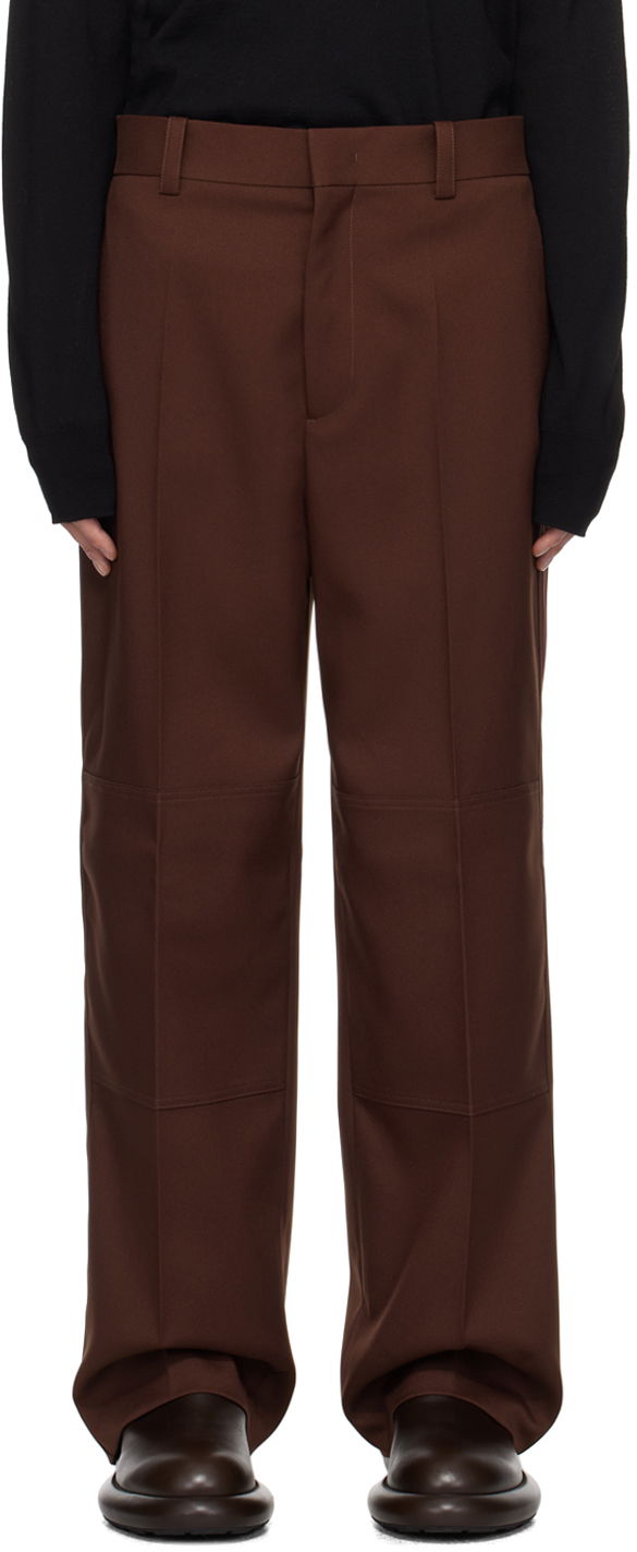 Byxor Jil Sander Jil Sander Paneled Trousers Brun | J22KA0131_J70001