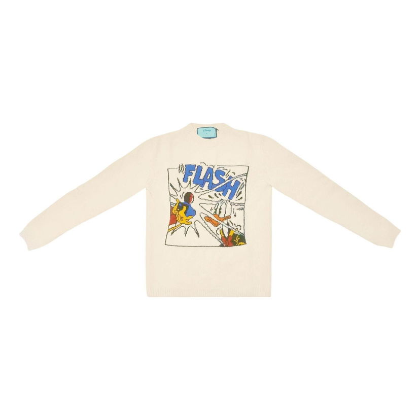 Sweater Gucci Donald Duck 'FLASH' Sweatshirt Vit | 652620-XKBSI-9275